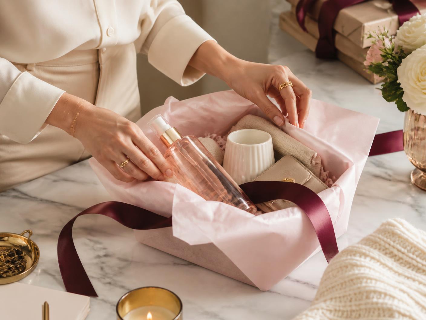 Syntera Shop gift bundle wrapped by hand